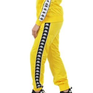 Kappa Slim Track Pants- XS Yellow